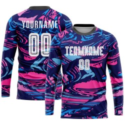 Wholesale custom made-to-sample new full-sleeve design – sublimation quick-fit football shirts, French style